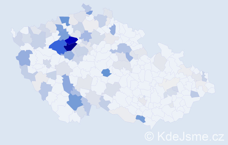 Příjmení: 'Frolík', počet výskytů 550 v celé ČR