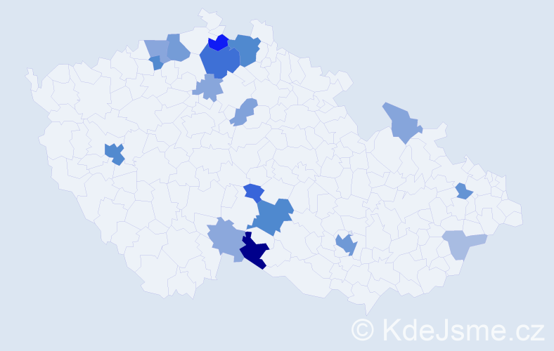 Příjmení: 'Heide', počet výskytů 44 v celé ČR