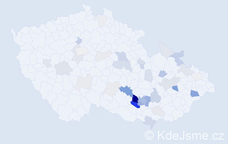 Příjmení: 'Kadaňková', počet výskytů 126 v celé ČR