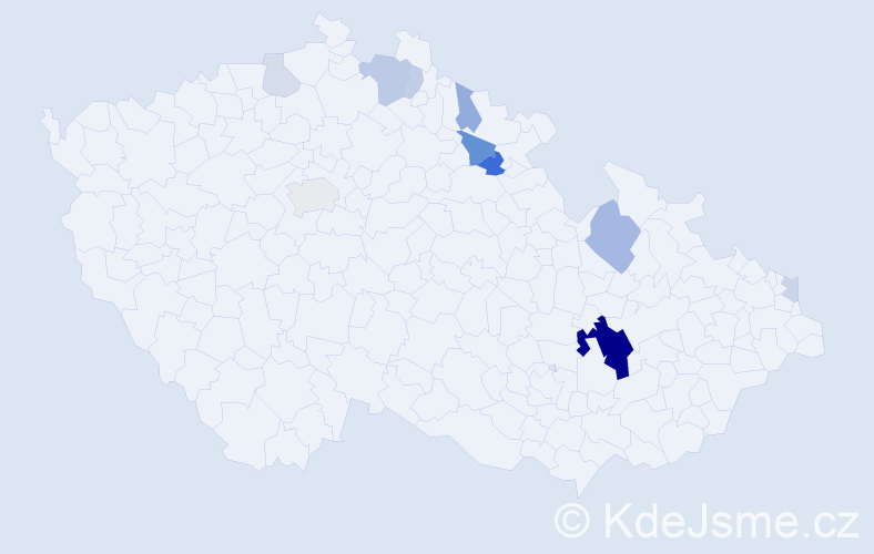 Příjmení: 'Frys', počet výskytů 29 v celé ČR