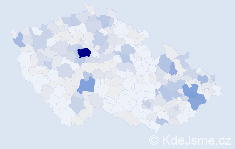 Příjmení: 'Volek', počet výskytů 1080 v celé ČR