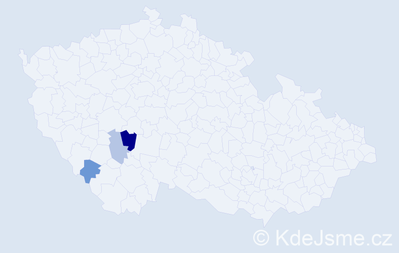 Příjmení: 'Bayernheimerová', počet výskytů 5 v celé ČR