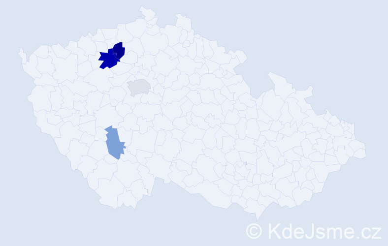 Příjmení: 'Maderák', počet výskytů 8 v celé ČR