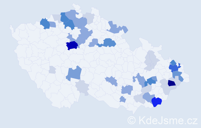 Příjmení: 'Matušíková', počet výskytů 158 v celé ČR