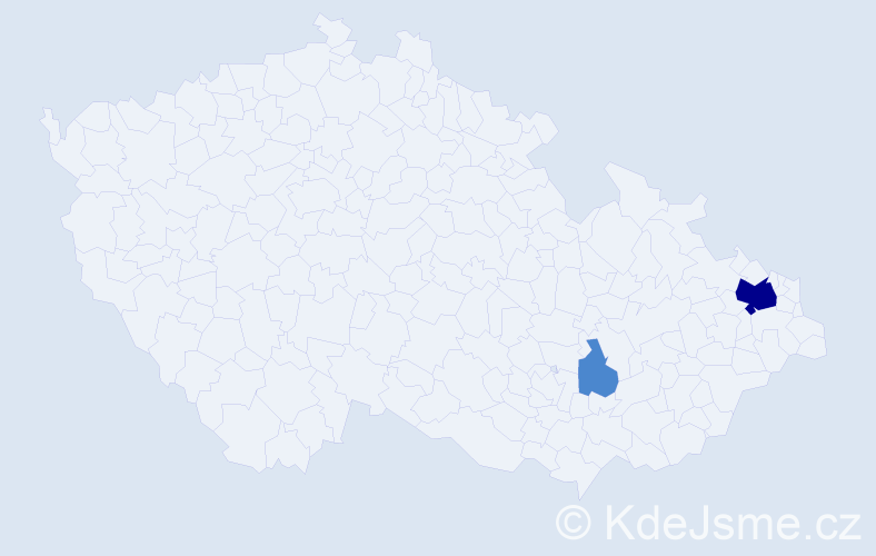 Příjmení: 'Bushell', počet výskytů 4 v celé ČR