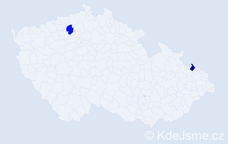 Příjmení: 'Rzehanková', počet výskytů 2 v celé ČR