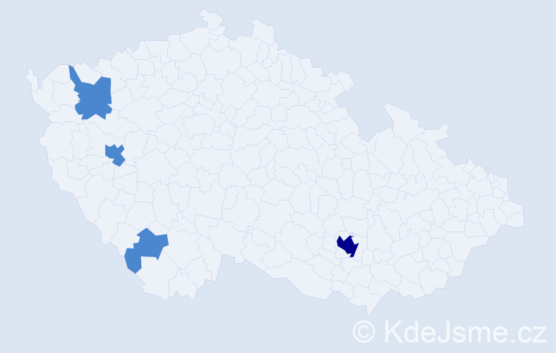 Příjmení: 'Wechslerová', počet výskytů 6 v celé ČR