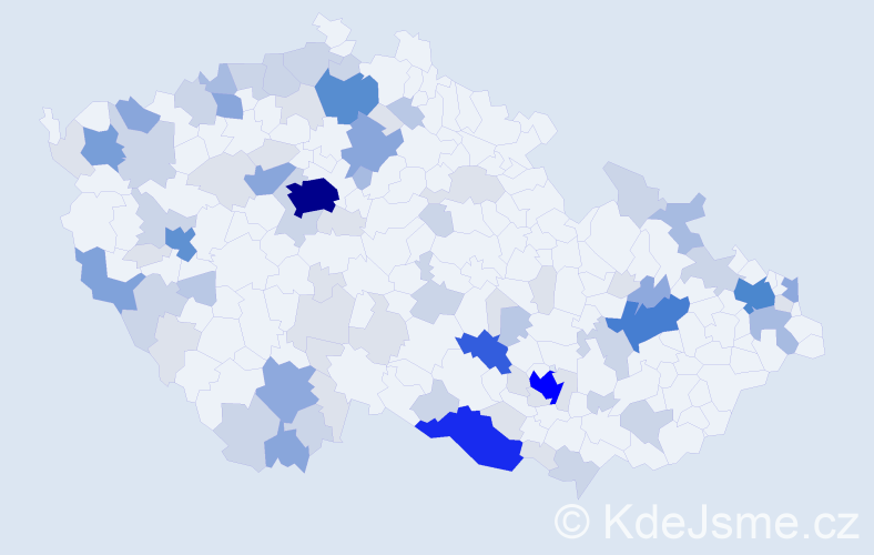 Příjmení: 'Hammerová', počet výskytů 280 v celé ČR