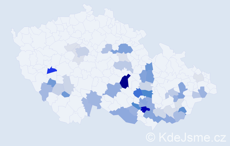 Příjmení: 'Podloucká', počet výskytů 128 v celé ČR