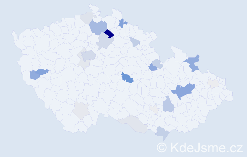 Příjmení: 'Ander', počet výskytů 61 v celé ČR