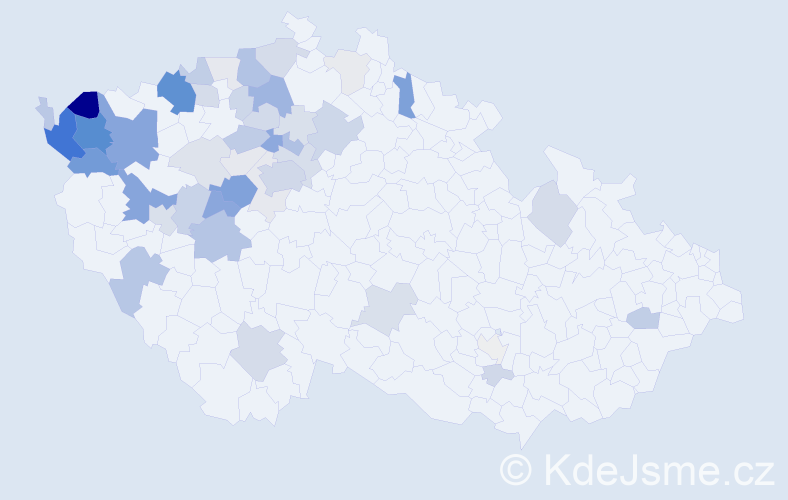 Příjmení: 'Klierová', počet výskytů 168 v celé ČR