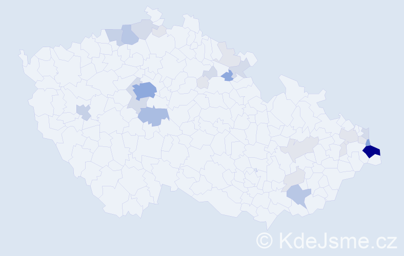 Příjmení: 'Bruk', počet výskytů 94 v celé ČR