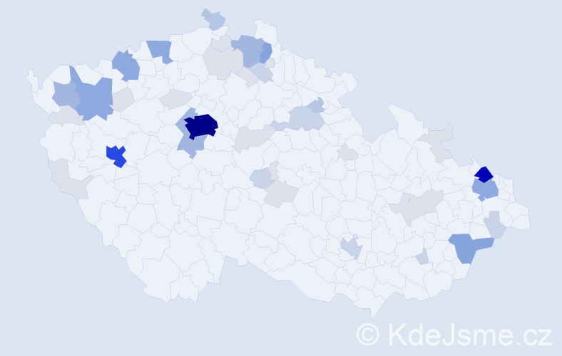 Příjmení: 'Hofrichter', počet výskytů 139 v celé ČR