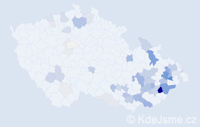 Příjmení: 'Malčík', počet výskytů 151 v celé ČR