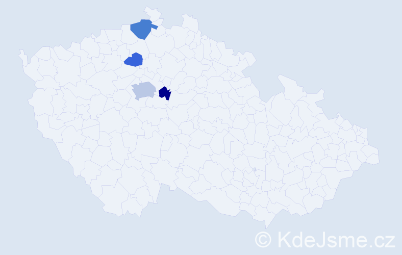 Příjmení: 'Egem', počet výskytů 8 v celé ČR