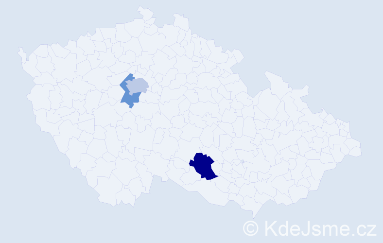 Příjmení: 'Plajer', počet výskytů 5 v celé ČR