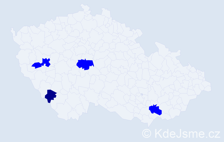 Příjmení: 'Reichart', počet výskytů 6 v celé ČR