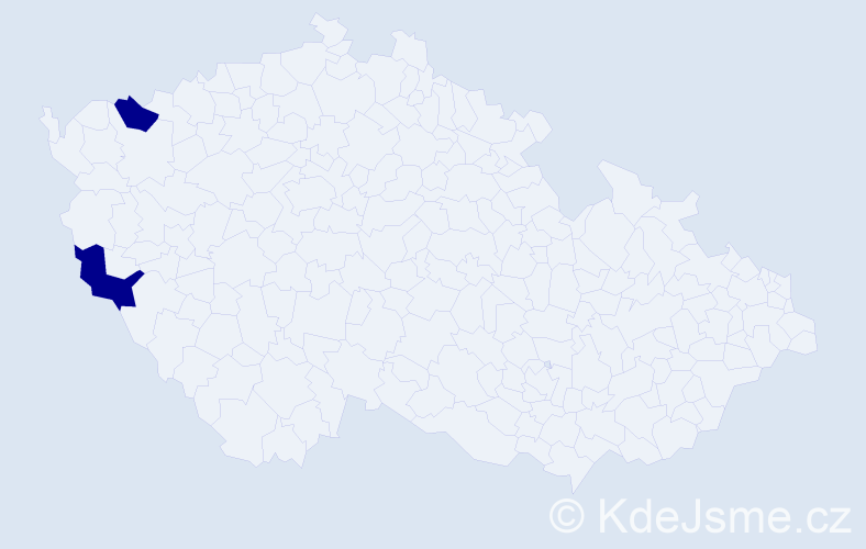 Příjmení: 'Csulák', počet výskytů 2 v celé ČR