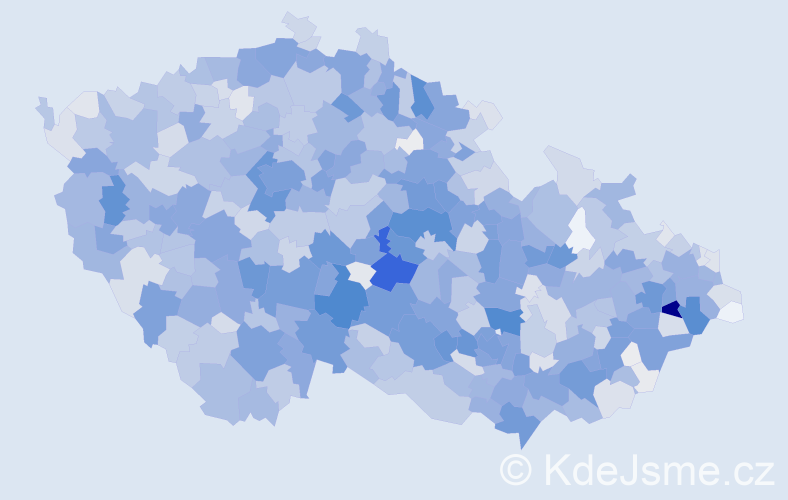 Příjmení: 'Blažková', počet výskytů 7487 v celé ČR