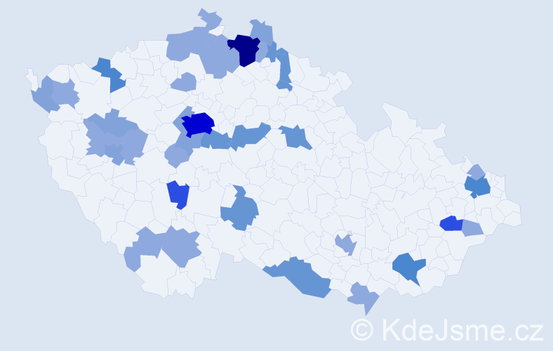 Příjmení: 'Krauseová', počet výskytů 88 v celé ČR