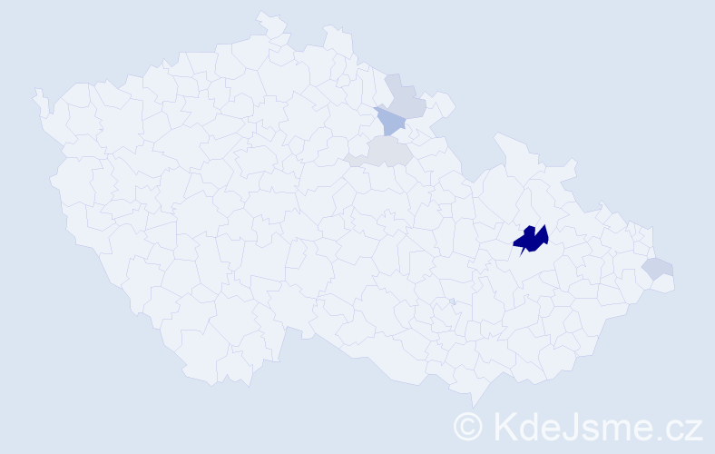 Příjmení: 'Čipelová', počet výskytů 10 v celé ČR