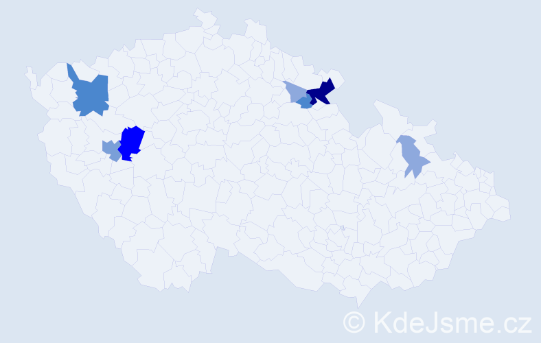 Příjmení: 'Andreovská', počet výskytů 22 v celé ČR