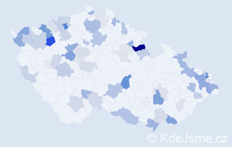 Příjmení: 'Takácsová', počet výskytů 140 v celé ČR