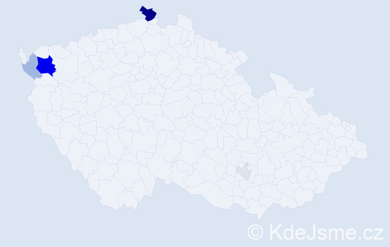 Příjmení: 'Bublincová', počet výskytů 13 v celé ČR