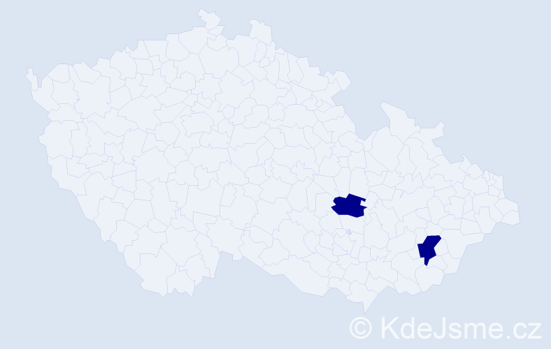 Příjmení: 'Hadler', počet výskytů 2 v celé ČR