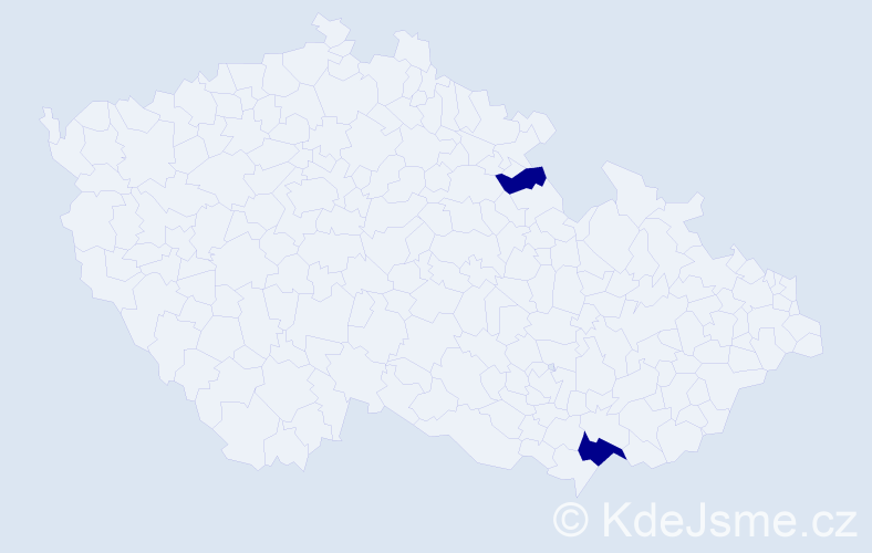Příjmení: 'Dudášek', počet výskytů 4 v celé ČR
