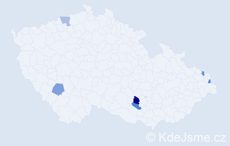 Příjmení: 'Glovová', počet výskytů 7 v celé ČR