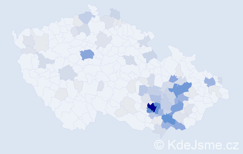 Příjmení: 'Hofírková', počet výskytů 317 v celé ČR