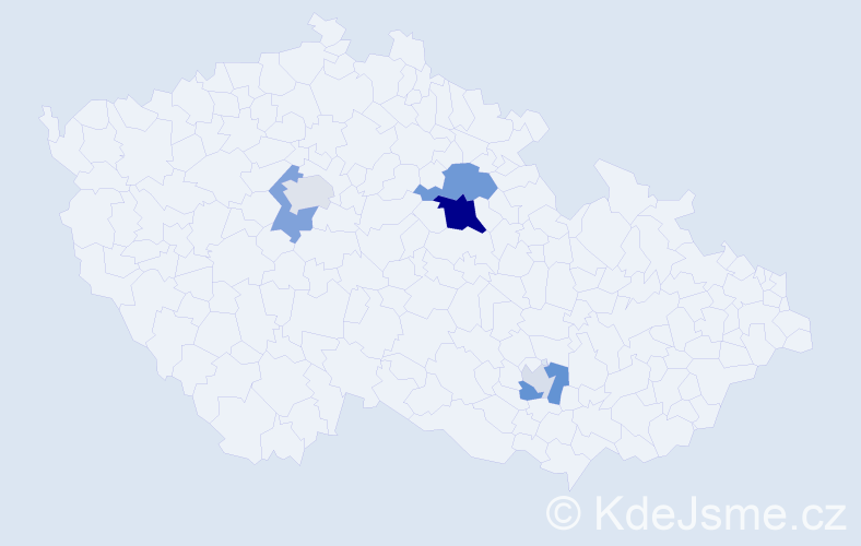 Příjmení: 'Hybská', počet výskytů 18 v celé ČR