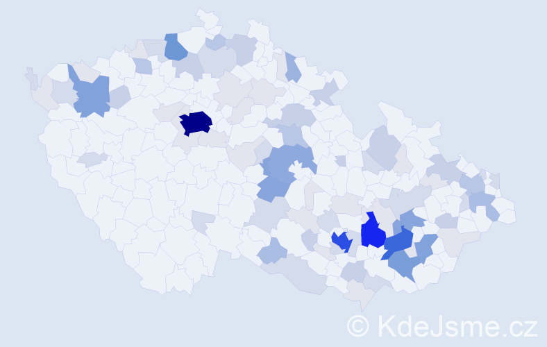 Příjmení: 'Štolfa', počet výskytů 292 v celé ČR