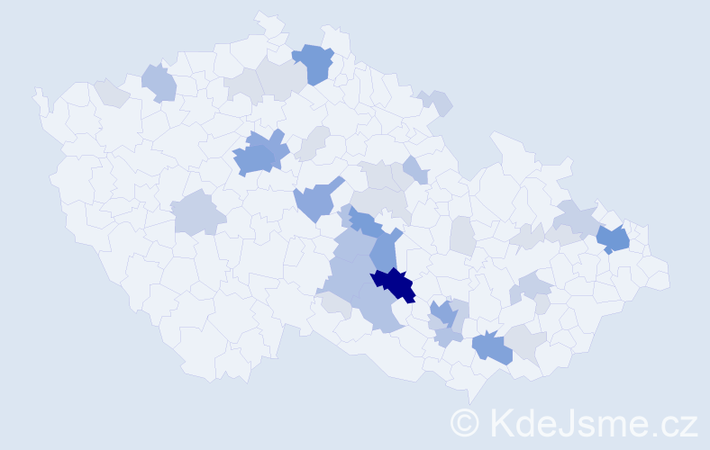 Příjmení: 'Pol', počet výskytů 118 v celé ČR