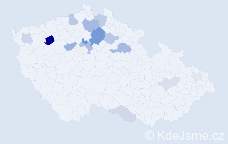 Příjmení: 'Bacovská', počet výskytů 31 v celé ČR