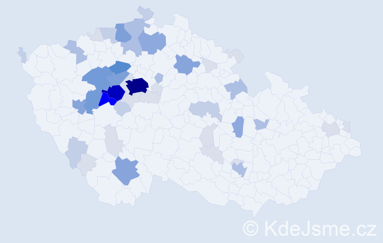 Příjmení: 'Anýž', počet výskytů 164 v celé ČR