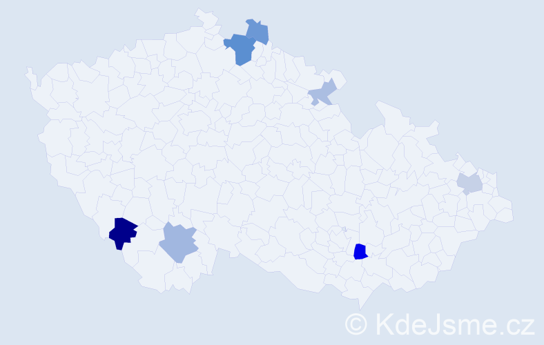 Příjmení: 'Plašek', počet výskytů 15 v celé ČR