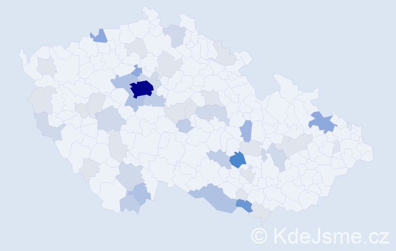 Příjmení: 'Bahenská', počet výskytů 141 v celé ČR