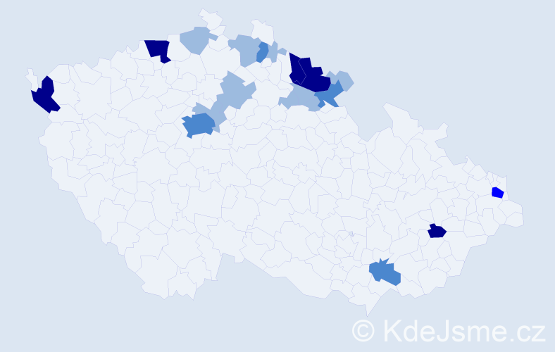 Příjmení: 'Klennerová', počet výskytů 40 v celé ČR