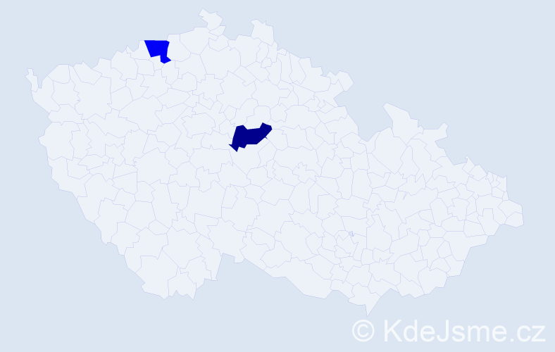 Příjmení: 'Johannis', počet výskytů 6 v celé ČR