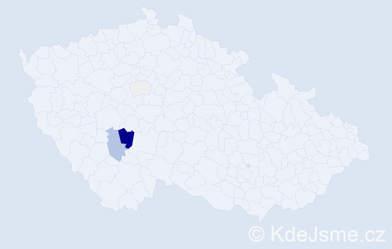 Příjmení: 'Pávcová', počet výskytů 5 v celé ČR