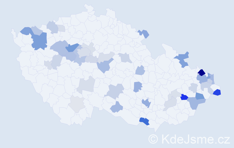 Příjmení: 'Demko', počet výskytů 120 v celé ČR
