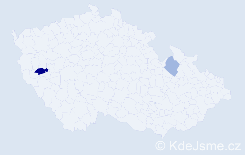 Příjmení: 'Chaney', počet výskytů 3 v celé ČR