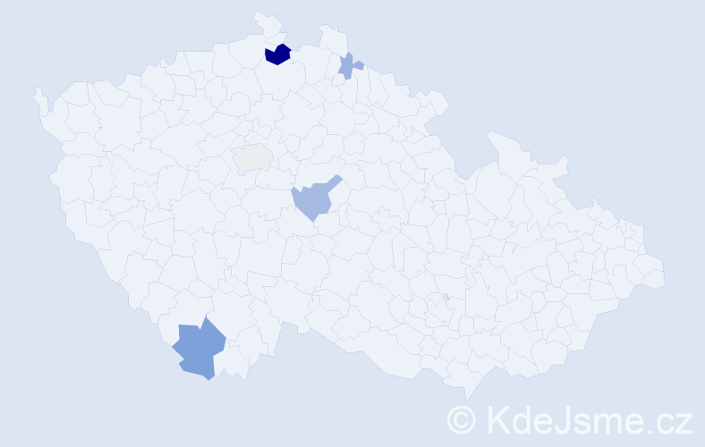 Příjmení: 'Bočák', počet výskytů 14 v celé ČR