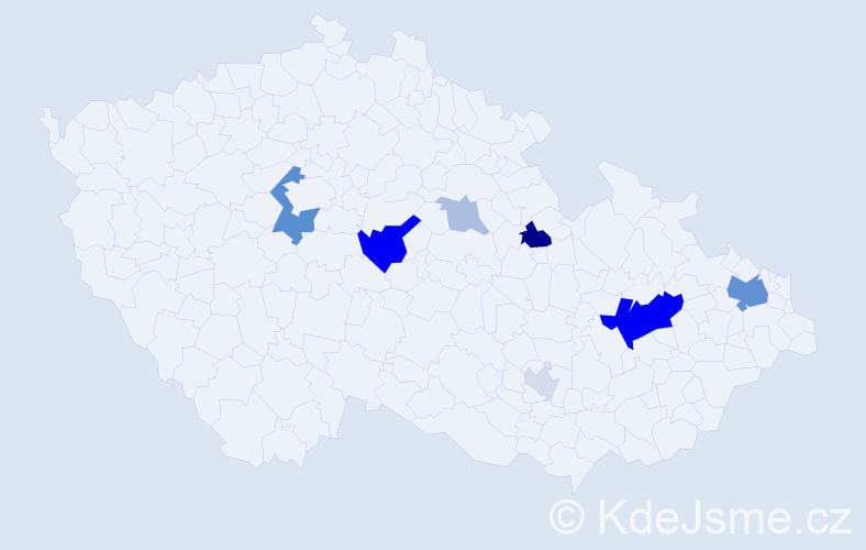Příjmení: 'Turay', počet výskytů 23 v celé ČR