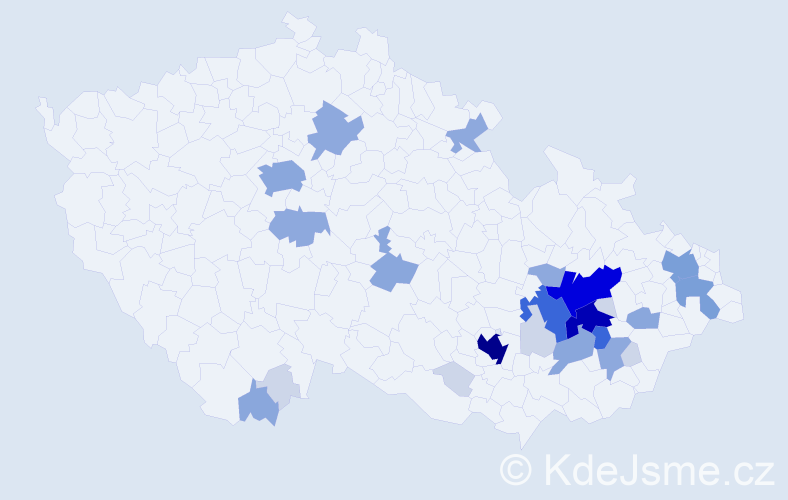Příjmení: 'Oral', počet výskytů 93 v celé ČR