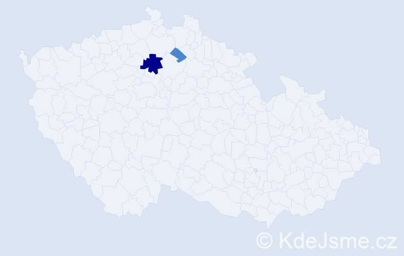 Příjmení: 'Teplohorská', počet výskytů 4 v celé ČR