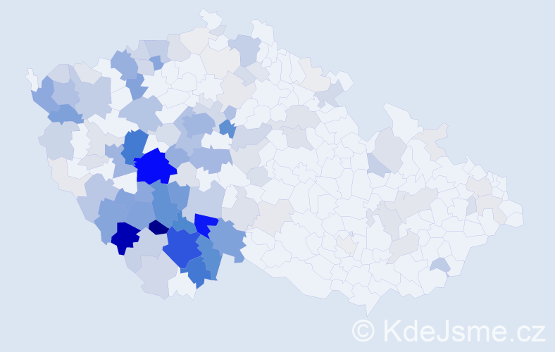 Příjmení: 'Vondrášková', počet výskytů 658 v celé ČR