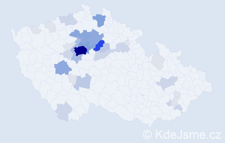 Příjmení: 'Mejzr', počet výskytů 133 v celé ČR